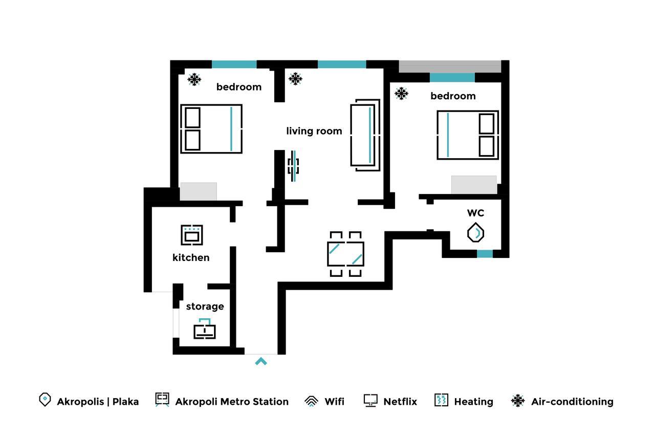 Acropolis Heart 2Bd Apartment In Plaka By Upstreet Athen Exterior foto